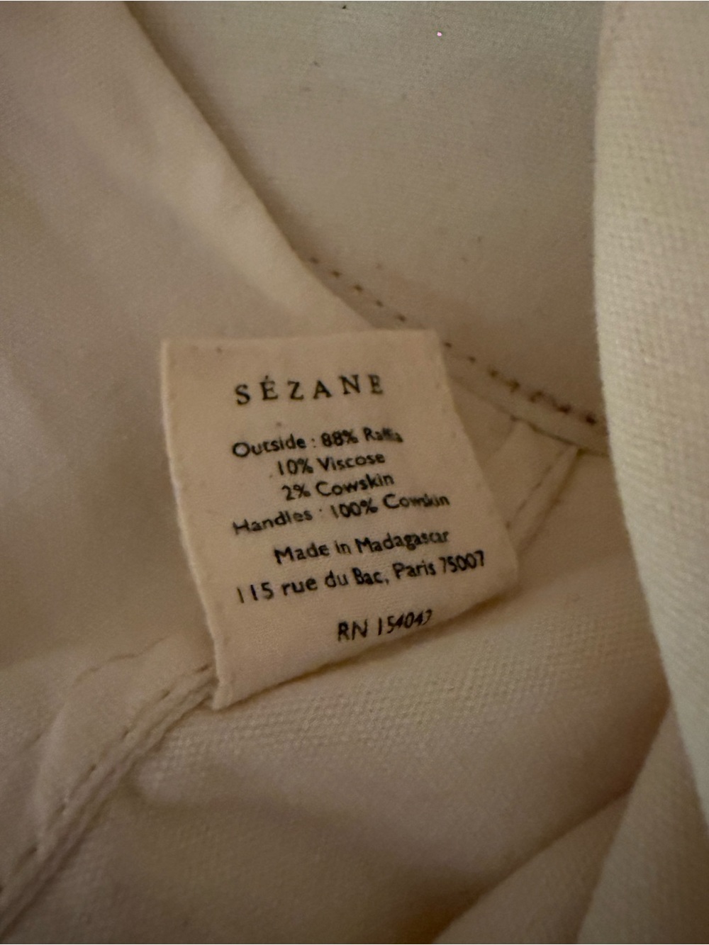 Sezane Justine Basket Bag with Embroidered Flowers - Picture 11 of 16